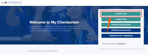 chamberlain university student portal